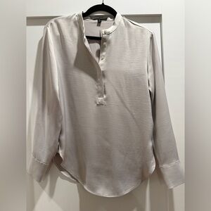 Light Grey Banana Republic Silk-like Tunic